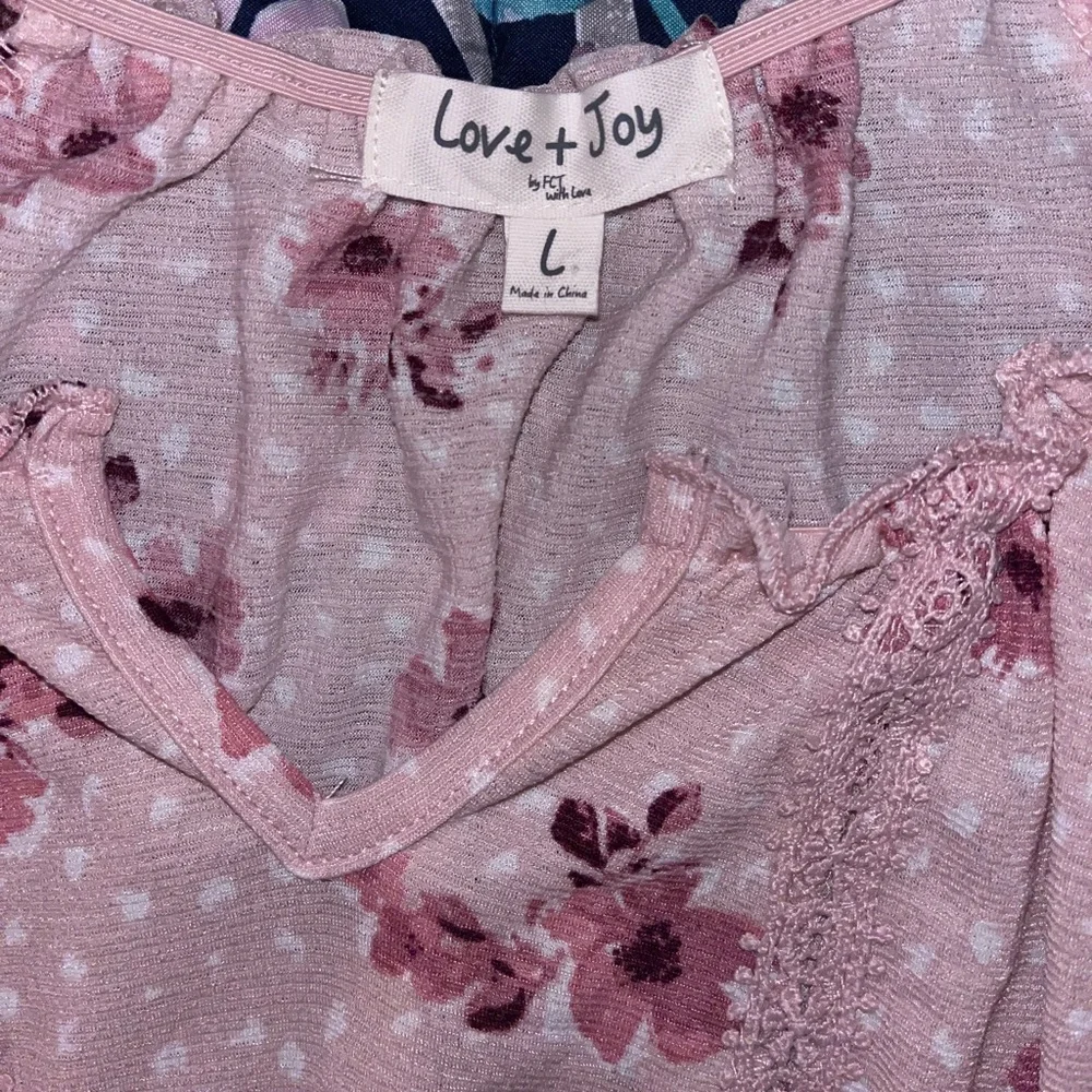 Love & Joy brand Pink floral top - Picture 2 of 3
